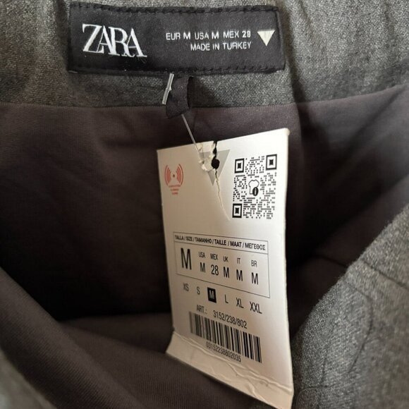 Zara Strapless Mini Dress NWT Grey - Picture 9 of 10